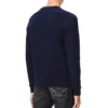 Camisola de algodão para homem com logótipo Anagram da loewe bordado, azul-marinho, H526341Xa1-5110