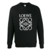 Camisola de homem com logótipo da marca loewe estampado, preta, H6109900Cr-1100