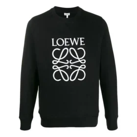 Camisola de homem com logótipo da marca loewe estampado, preta, H6109900Cr-1100