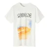 Camisola de manga curta branca com estampado loewe para homem H6299980Pc-2100