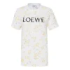 Camisola de manga curta com flores, branca S540333Xar