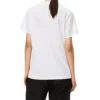 Camisola de manga curta com flores, branca S540333Xar