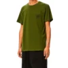 Camisola de manga curta com gola redonda em algodão bordado loewe Anagram Classic para homem, verde, H6109230Cr-4160