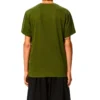 Camisola de manga curta com gola redonda em algodão bordado loewe Anagram Classic para homem, verde, H6109230Cr-4160