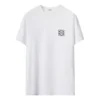 Camisola de manga curta com gola redonda em algodão bordado «Loewe Anagram» para homem, branca, H526Y22J26-2100