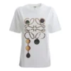 Camisola de manga curta com letras impressas, branca S359333Xbp