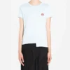 Camisola de manga curta com logótipo, azul claro S6299062Cr