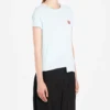 Camisola de manga curta com logótipo, azul claro S6299062Cr
