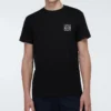 Camisola de manga curta em algodão com bordado «Anagram», gola redonda, preta H526341Xai-1100
