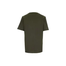 Camisola de manga curta em algodão puro com estampado, verde azeitona, tamanho S, S359333Xbp-4160