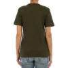 Camisola de manga curta em algodão puro com estampado, verde azeitona, tamanho S, S359333Xbp-4160