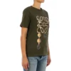 Camisola de manga curta em algodão puro com estampado, verde azeitona, tamanho S, S359333Xbp-4160