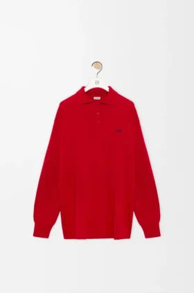 Camisola polo em mistura de caxemira e seda