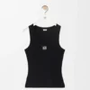 Camisola sem mangas com anagrama em algodão Camisola sem mangas com anagrama em algodão