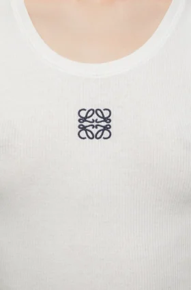Camisola sem mangas com anagrama em algodão