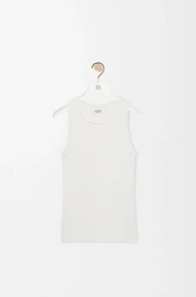 Camisola sem mangas com anagrama em viscose elástica Camisola sem mangas com anagrama em viscose elástica