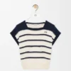 Camisola sem mangas em algodão e lã Camisola sem mangas em algodão e lã