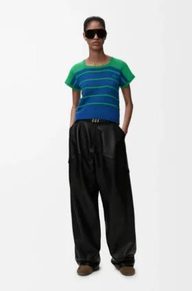Camisola sem mangas em algodão e lã