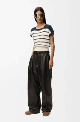 Camisola sem mangas em algodão e lã