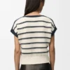 Camisola sem mangas em algodão e lã Camisola sem mangas em algodão e lã