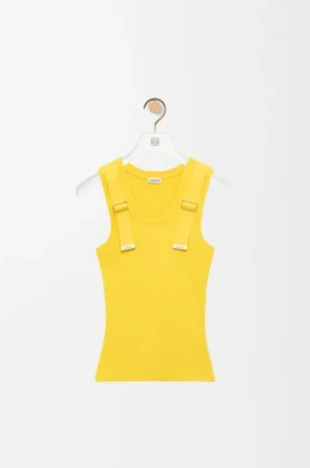 Camisola sem mangas em algodão elástico