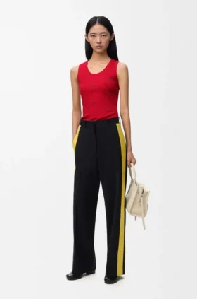 Camisola sem mangas em algodão elástico