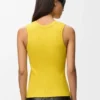 Camisola sem mangas em algodão elástico Camisola sem mangas em algodão elástico