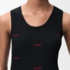 Camisola sem mangas em algodão elástico Camisola sem mangas em algodão elástico