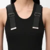 Camisola sem mangas em algodão elástico Camisola sem mangas em algodão elástico