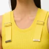 Camisola sem mangas em algodão elástico Camisola sem mangas em algodão elástico