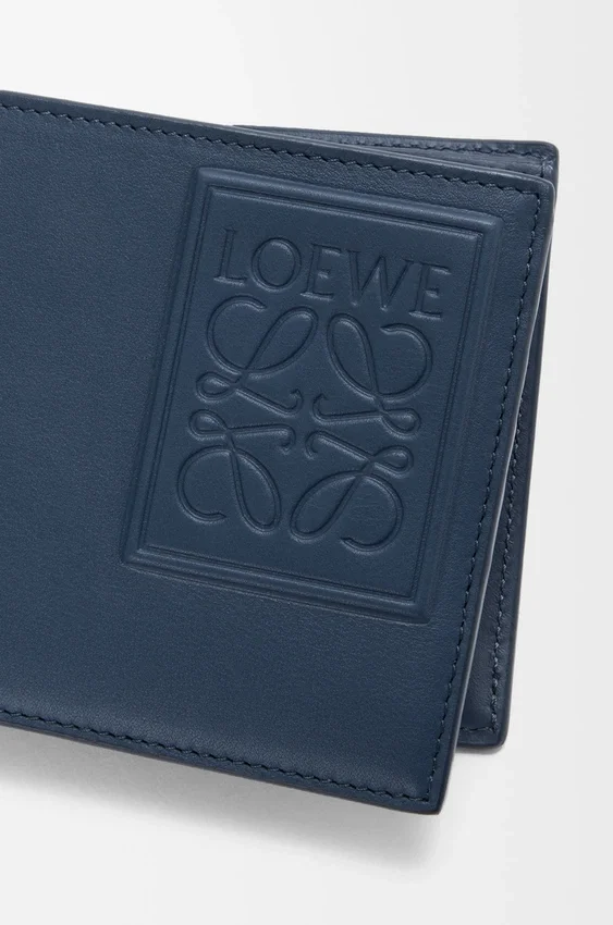 Carteira dupla para moedas em pele de bezerro acetinada Carteira dupla para moedas em pele de bezerro acetinada