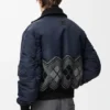 Casaco bomber em mistura de nylon e lã Casaco bomber em mistura de nylon e lã