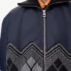Casaco bomber em mistura de nylon e lã Casaco bomber em mistura de nylon e lã