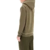 Casaco com capuz e cordão bordado loewe para homem, cor cáqui H526341X94-3962