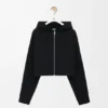Casaco com capuz e fecho de correr Anagram em lã Casaco com capuz e fecho de correr Anagram em lã