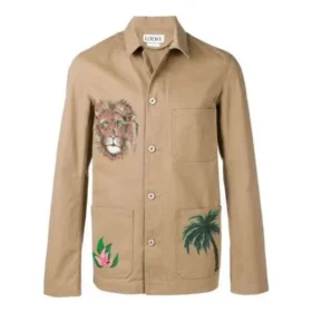 Casaco com estampado loewe para homem, castanho, H2198210Ib-2140