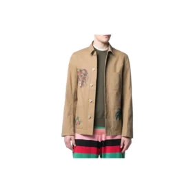 Casaco com estampado loewe para homem, castanho, H2198210Ib-2140