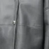 Casaco tipo cardigan «Pebble» em pele de carneiro