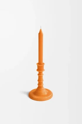 Castiçal de cera com aroma a flor de laranjeira