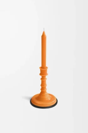 Castiçal de cera com aroma a flor de laranjeira