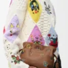 Cats Mini Clutch Flamenco em pele de bezerro napa Cats Mini Clutch Flamenco em pele de bezerro napa