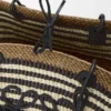Cesta Anagram grande em palha de iraca e pele de bezerro Cesta Anagram grande em palha de iraca e pele de bezerro