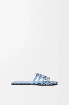 Chinelo «Petal Anagram» em lona bordada
