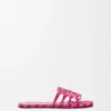 Chinelo «Petal Anagram» em lona bordada Chinelo «Petal Anagram» em lona bordada