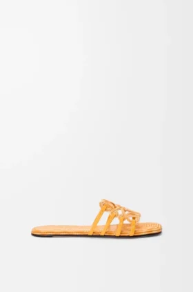 Chinelo «Petal Anagram» em lona bordada