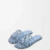 Chinelo «Petal Anagram» em lona bordada Chinelo «Petal Anagram» em lona bordada