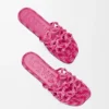 Chinelo «Petal Anagram» em lona bordada Chinelo «Petal Anagram» em lona bordada