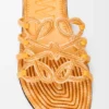 Chinelo «Petal Anagram» em lona bordada Chinelo «Petal Anagram» em lona bordada