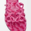 Chinelo «Petal Anagram» em lona bordada Chinelo «Petal Anagram» em lona bordada