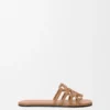 Chinelo Petal Anagram em pele de bezerro Chinelo Petal Anagram em pele de bezerro